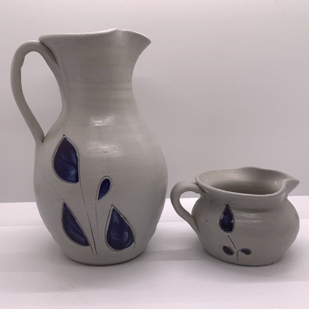 Williamsburg Pottery Pitcher and Creamer Set